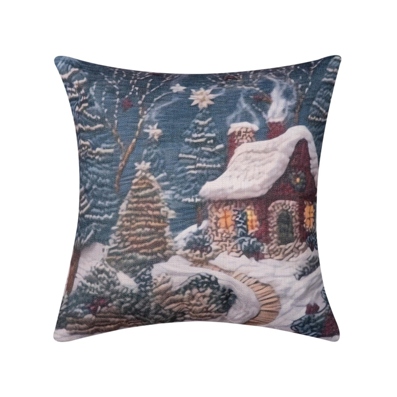 Χριστουγεννιάτικη Μαξιλαροθήκη (45x45) Silk Fashion ks2026-27