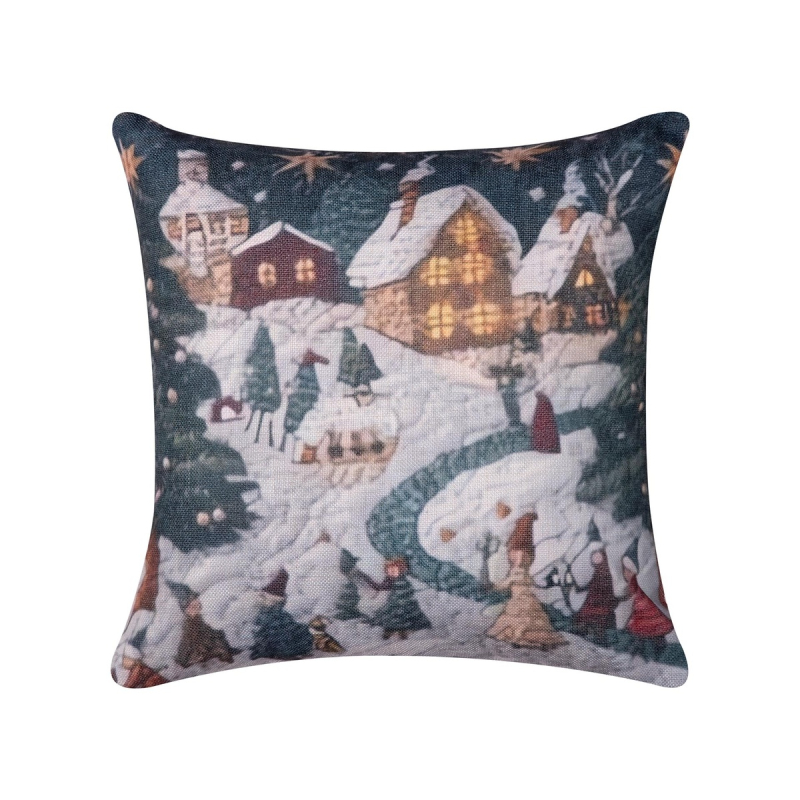 Χριστουγεννιάτικη Μαξιλαροθήκη (45x45) Silk Fashion ks2026-29