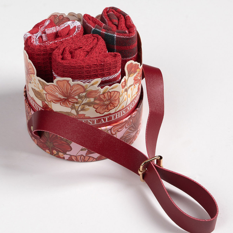 Χριστουγεννιάτικα Ποτηρόπανα Δώρου (Σετ 3τμχ) Silk Fashion 3