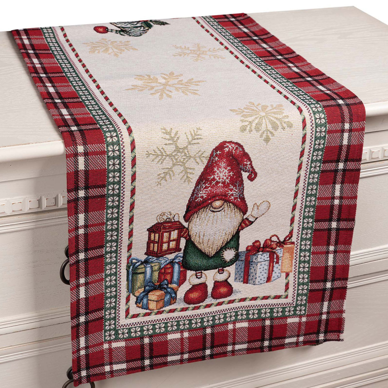 Χριστουγεννιάτικη Τραβέρσα (47x140) Silk Fashion Square Gnomes