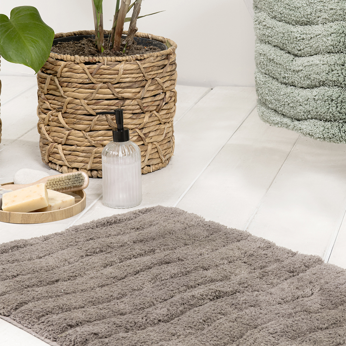 Πατάκι Μπάνιου (50X80) Nima Vellum Warm Grey Home Μπάνιο Πατάκια Spitishop