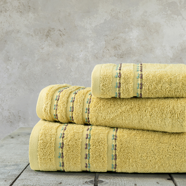 Πετσέτες Μπάνιου (Σετ 3τμχ) Nima Retour Mustard 450gsm