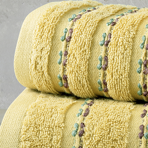 Πετσέτες Μπάνιου (Σετ 3τμχ) Nima Retour Mustard 450gsm