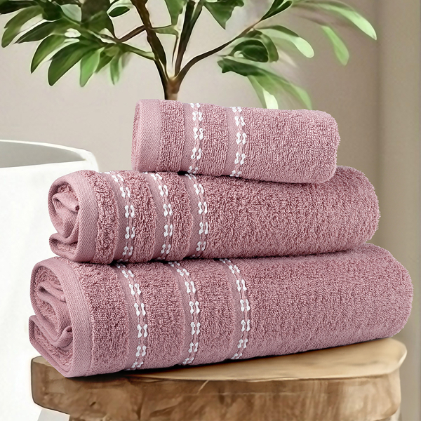 Πετσέτες Μπάνιου (Σετ 3τμχ) Nima Retour Apple Pink 450gsm