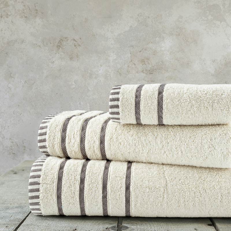 Πετσέτες Μπάνιου (Σετ 3τμχ) Nima Fellow Beige 480gsm