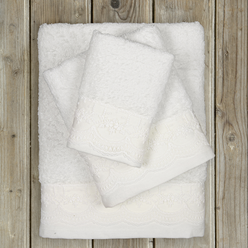 Πετσέτες Μπάνιου (Σετ 3τμχ) Nima Amour White 450gsm