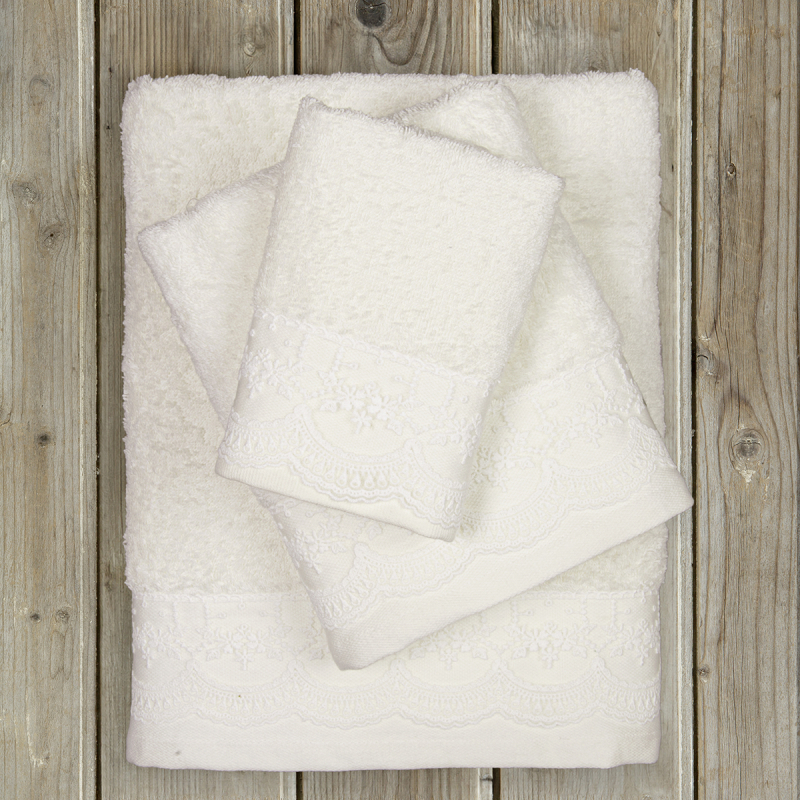 Πετσέτες Μπάνιου (Σετ 3τμχ) Nima Amour Ivory 450gsm