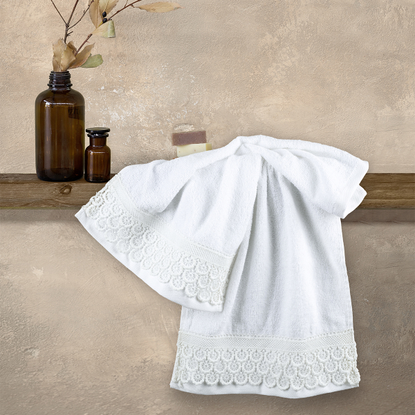 Πετσέτες Χεριών (Σετ 2τμχ) Nima Union White 400gsm