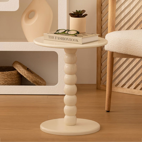 Βοηθητικό Τραπεζάκι (Φ38x46.5) A-S Chamlo White 197896A