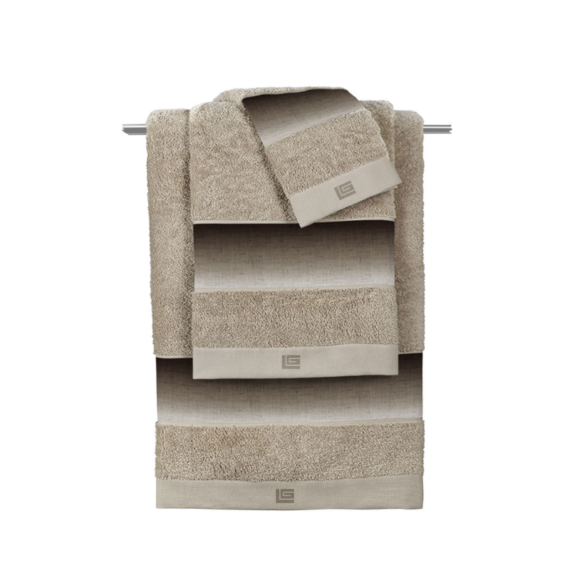 Πετσέτες Μπάνιου (Σετ 3τμχ) Guy Laroche Mykonos Beige 500gsm