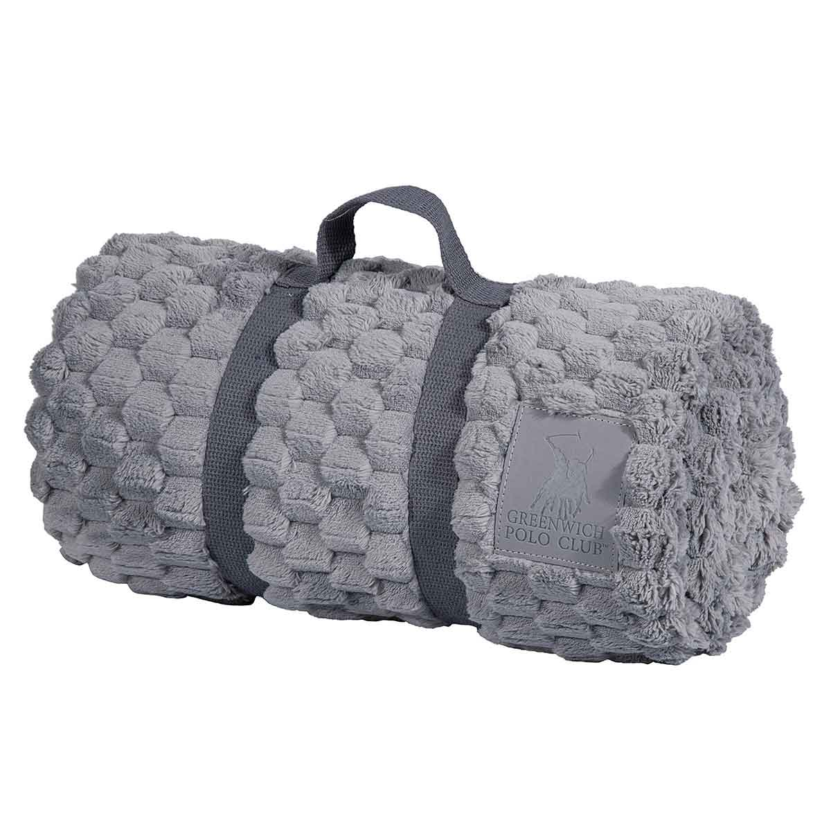 Κουβέρτα Καναπέ Fleece (130X170) Greenwich Polo Club Essential 3476 Grey Home Λευκά Είδη Σαλονιού Κουβέρτες Spitishop