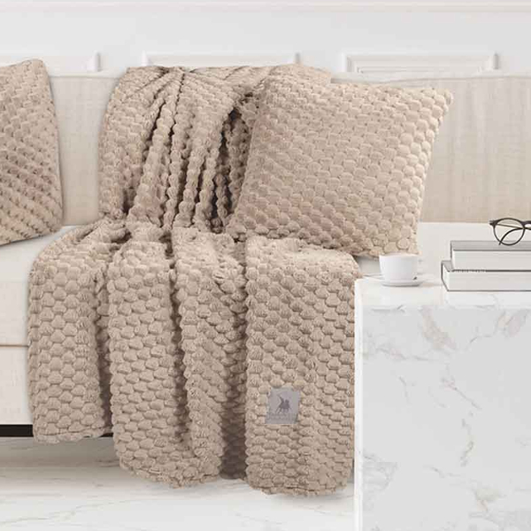 Κουβέρτα Καναπέ Fleece (130x170) Greenwich Polo Club Essential 3475 Taupe