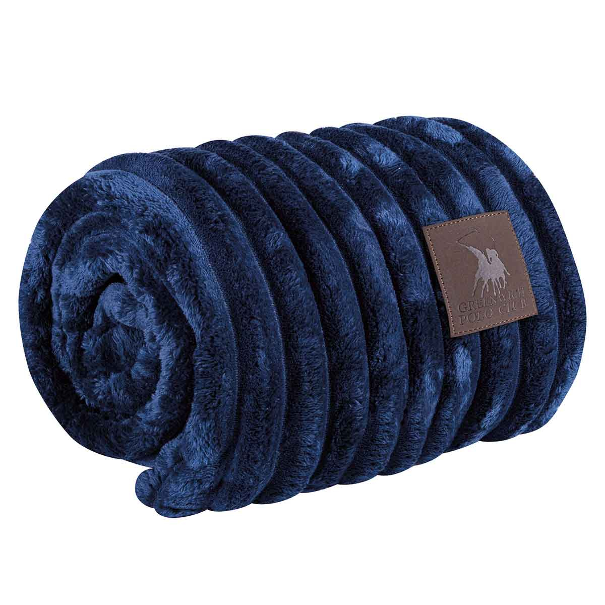 Κουβέρτα Καναπέ Fleece (130X170) Greenwich Polo Club Essential 3487 Blue Home Λευκά Είδη Σαλονιού Κουβέρτες Spitishop