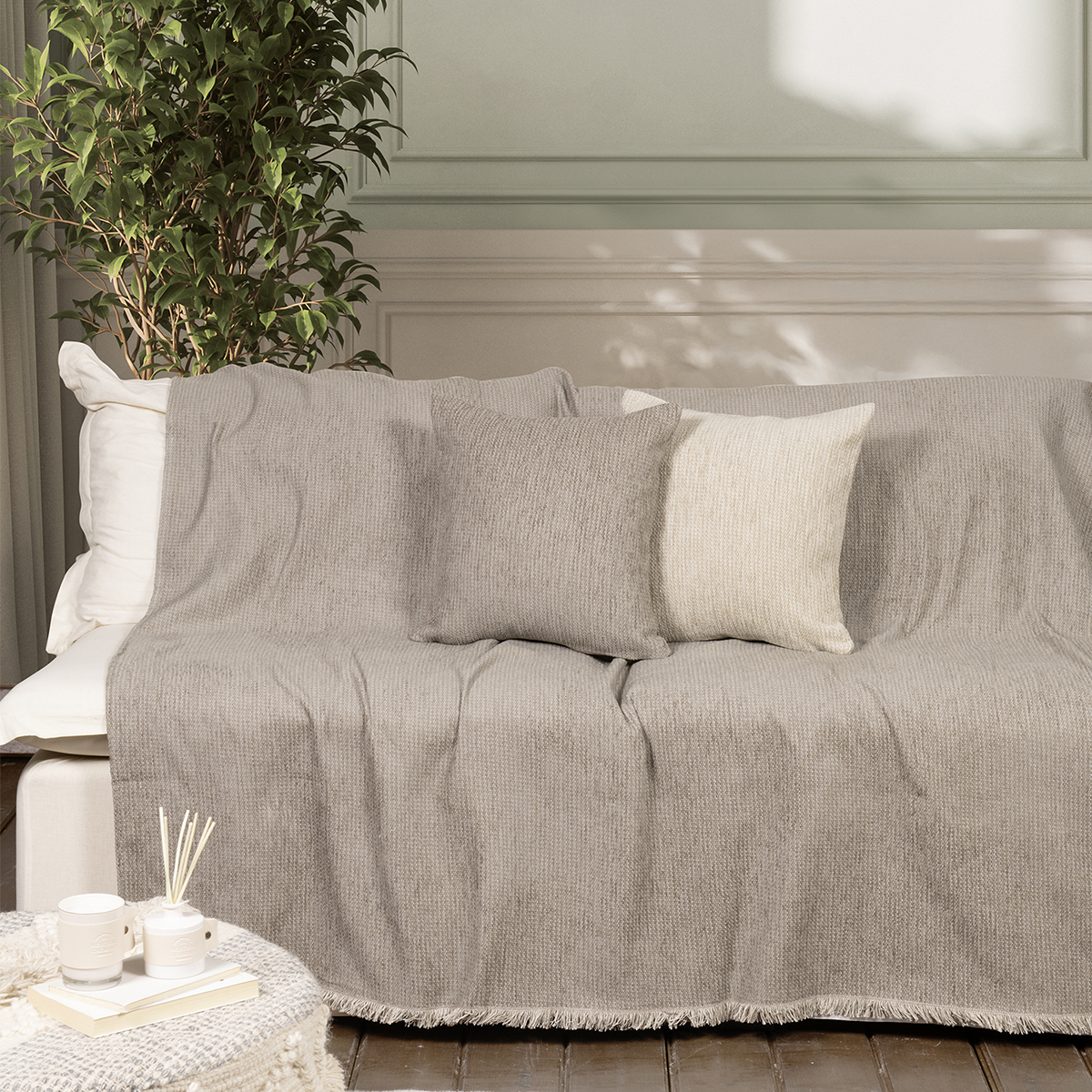 Nima Ριχτάρι Διθέσιου Καναπέ (180x240) Nima Abrigo Cigar Brown