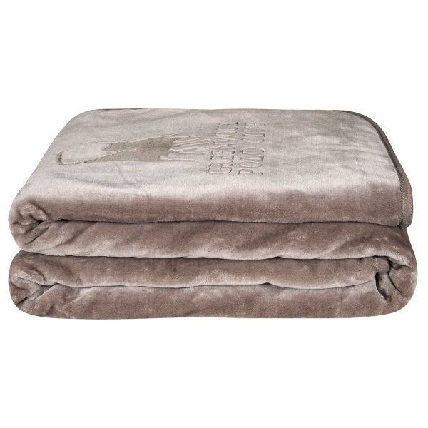Κουβέρτα Βελουτέ Μονή (160x240) Greenwich Polo Club Essential 3497 Taupe