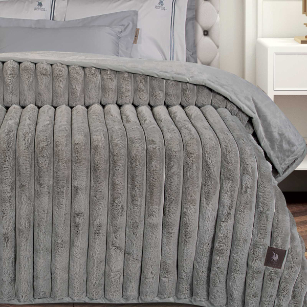 Κουβέρτα Γούνινη Υπέρδιπλη (220x240) Greenwich Polo Club Essential 3831 Taupe