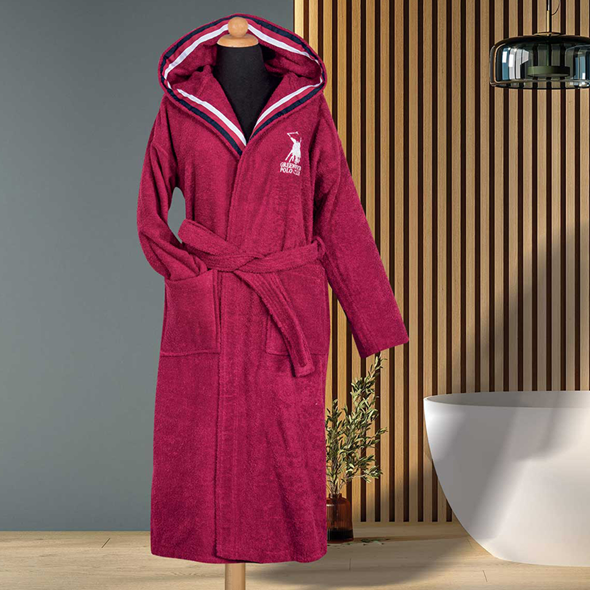 Greenwich Polo Club Μπουρνούζι Greenwich Polo Club Essential 3061 Bordeaux Large Large