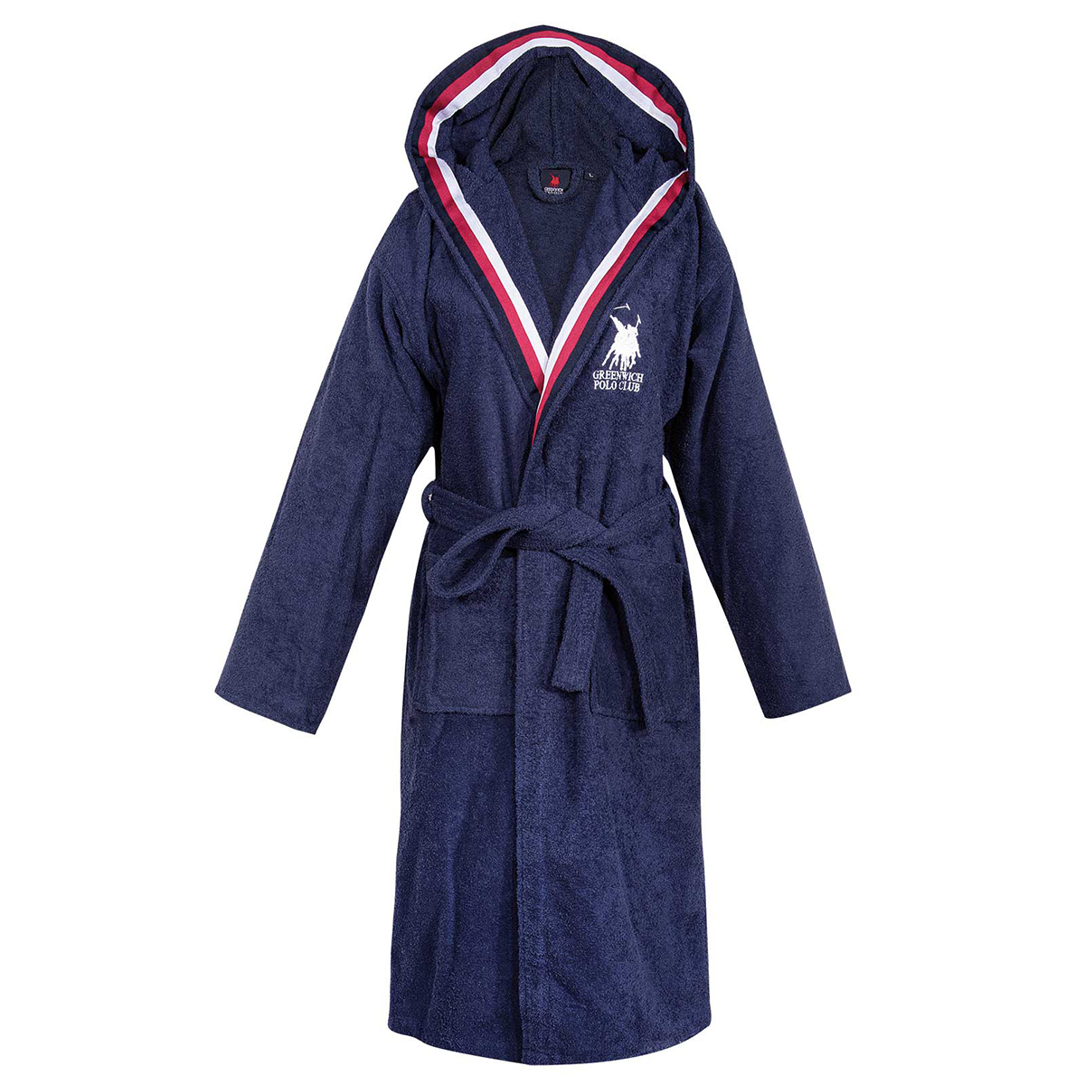 Μπουρνούζι Greenwich Polo Club Essential Navy 3063 Small Home Λευκά Είδη Μπάνιου Μπουρνούζια Spitishop