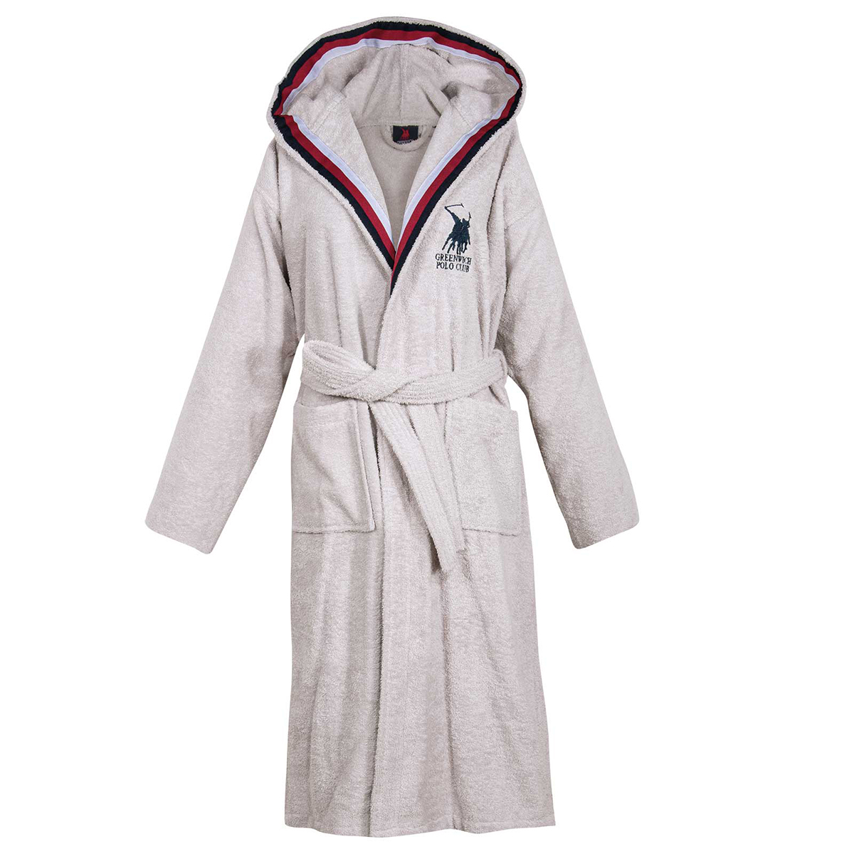 Μπουρνούζι Greenwich Polo Club Essential 3064 Grey Small Home Λευκά Είδη Μπάνιου Μπουρνούζια Spitishop