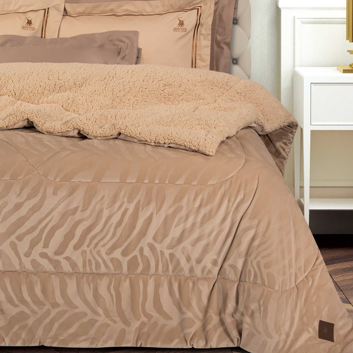 Κουβερτοπάπλωμα King Size (240X250) Greenwich Polo Club Essential 4434 Home Λευκά Είδη Κρεβατοκάμαρας Παπλώματα Spitishop