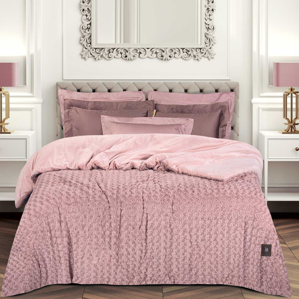 Γούνινο Κουβερτοπάπλωμα King Size (240x250) Greenwich Polo Club Essential 3961 Nude