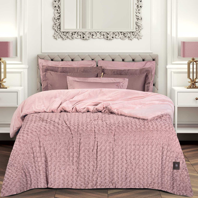 Γούνινο Κουβερτοπάπλωμα King Size (240x250) Greenwich Polo Club Essential 3961 Nude