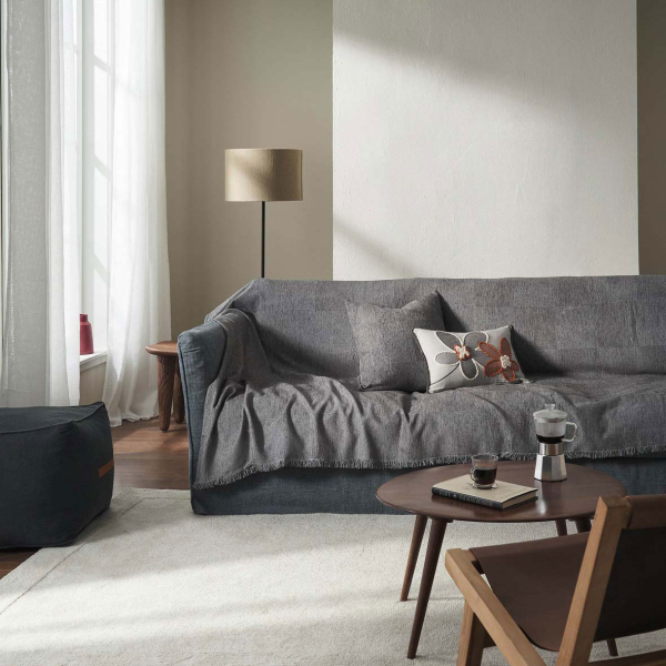 Ριχτάρι Καναπέ Διθέσιου (180x250) Gofis Home Zephyr Ink Grey 146/15