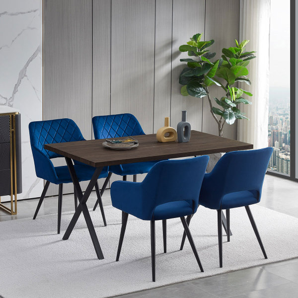 Καρέκλα Τραπεζαρίας (56x59.5x84) Spitishop Regal Blue