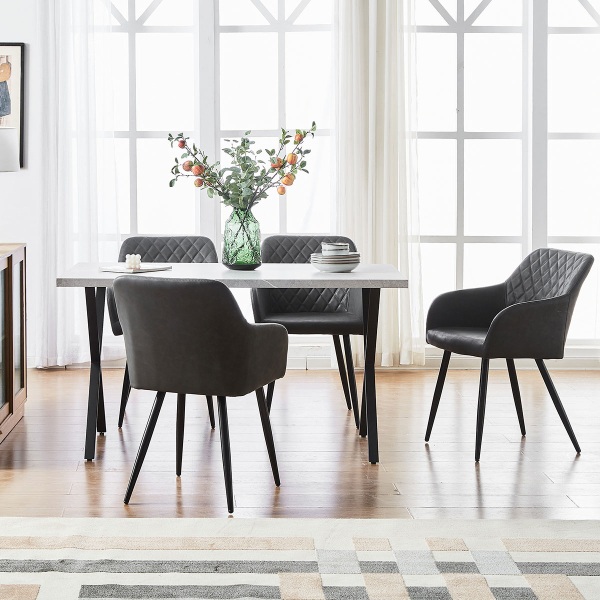 Καρέκλα Τραπεζαρίας (60x55.5x83) Spitishop Helena Anthracite