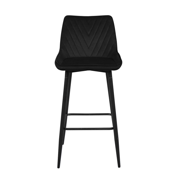 Σκαμπό Μπαρ Με Πλάτη (50.5x46x94) Spitishop Elio Black