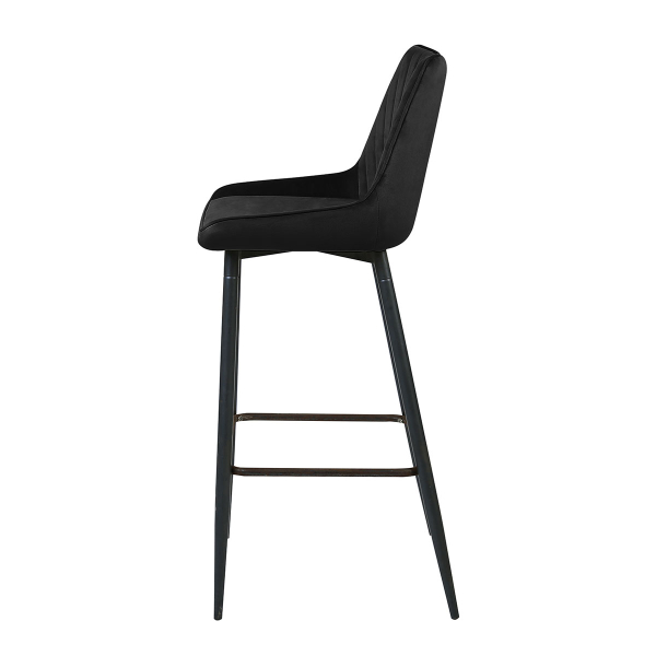 Σκαμπό Μπαρ Με Πλάτη (50.5x46x94) Spitishop Elio Black