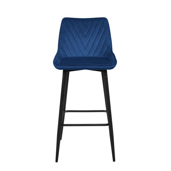 Σκαμπό Μπαρ Με Πλάτη (50.5x46x94) Spitishop Elio Blue