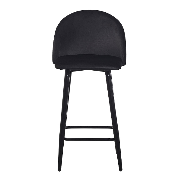 Σκαμπό Μπαρ Με Πλάτη (43.5x48.5x81) Spitishop Oliver Black