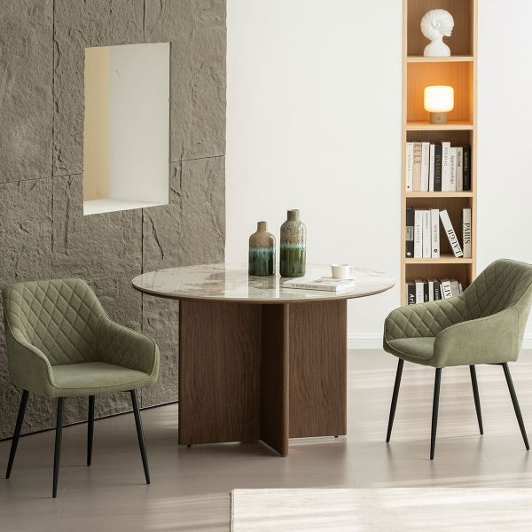 Καρέκλα Τραπεζαρίας (60x56x82) Spitishop Emiliano Khaki