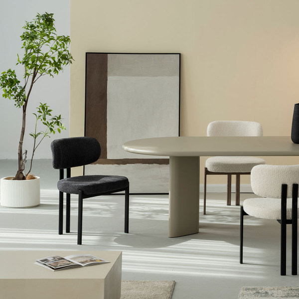 Καρέκλα Τραπεζαρίας (56x56x82) Spitishop Stefan Dark Grey/Black