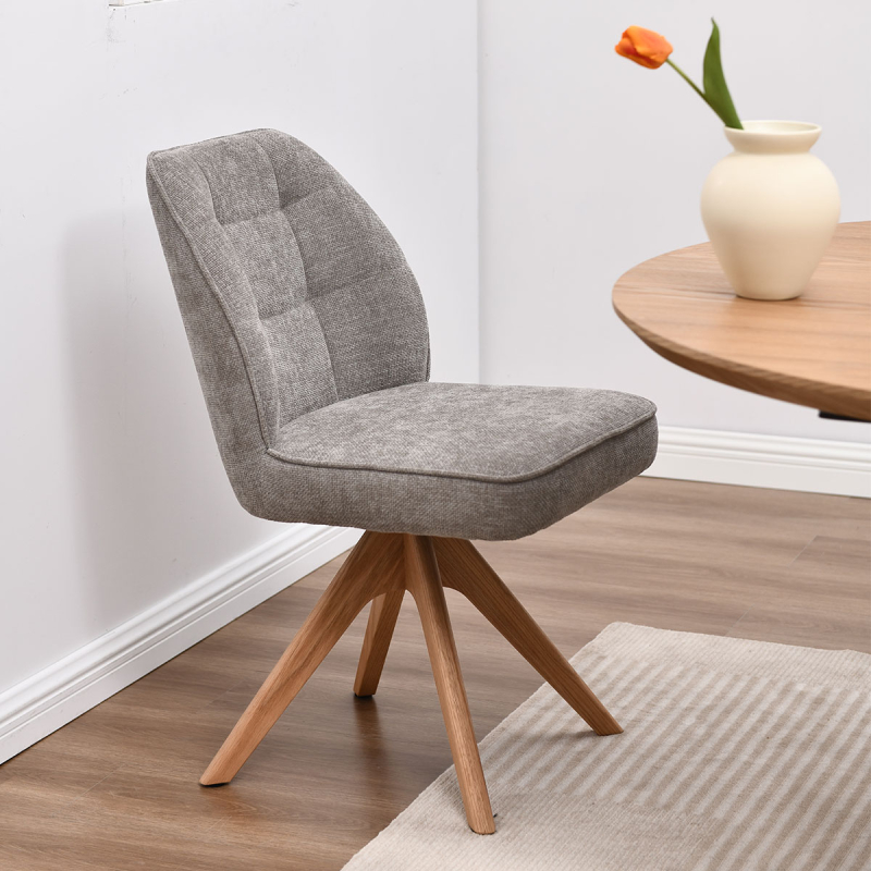 Περιστρεφόμενη Καρέκλα Τραπεζαρίας (56x56x82) Spitishop Kendra Light Grey