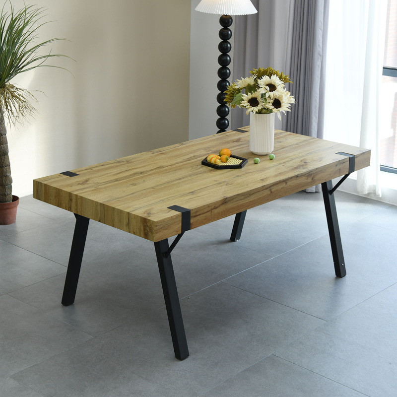 Τραπέζι Τραπεζαρίας (180x90x76) Spitishop Factus Natural