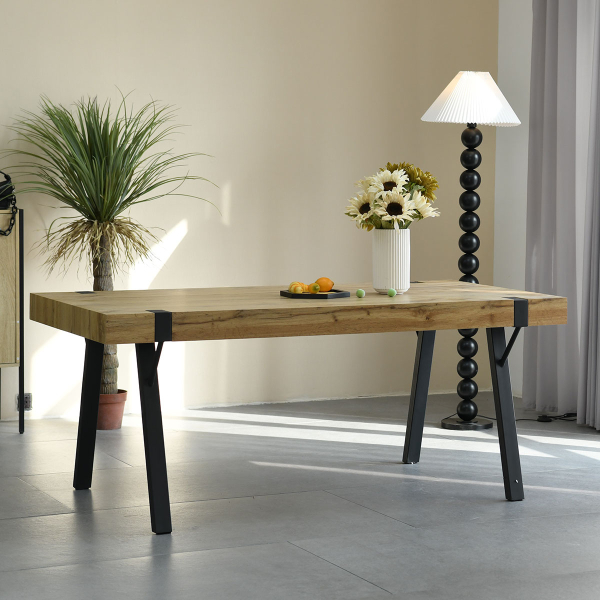 Τραπέζι Τραπεζαρίας (180x90x76) Spitishop Factus Natural