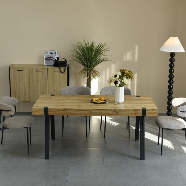 Τραπέζι Τραπεζαρίας (180x90x76) Spitishop Factus Natural