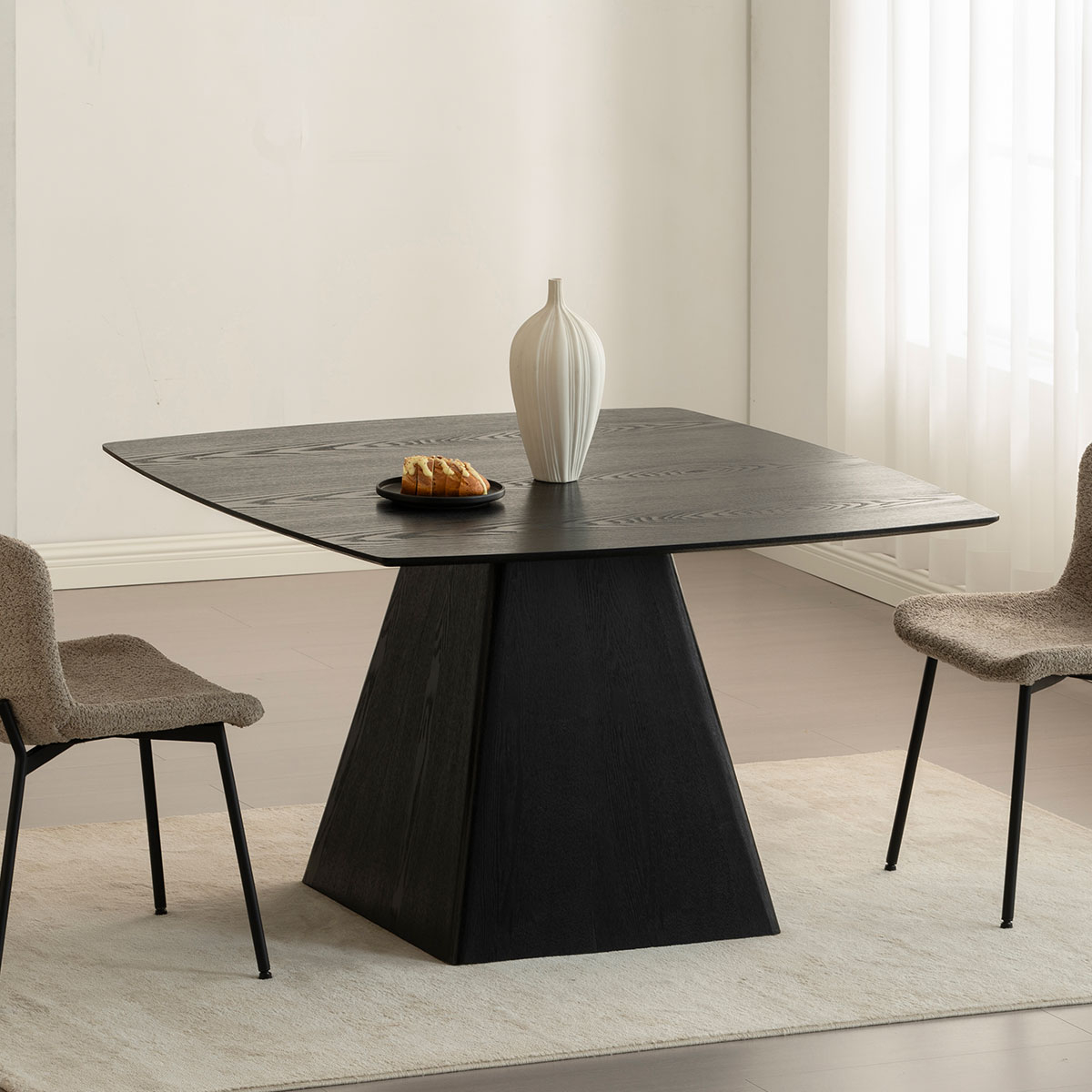 Spitishop Τραπέζι Τραπεζαρίας (120x120x75) Spitishop Kiana Black