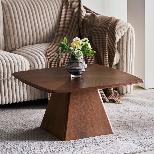 Τραπέζι Σαλονιού (80x80x42) Spitishop Kiana Brown