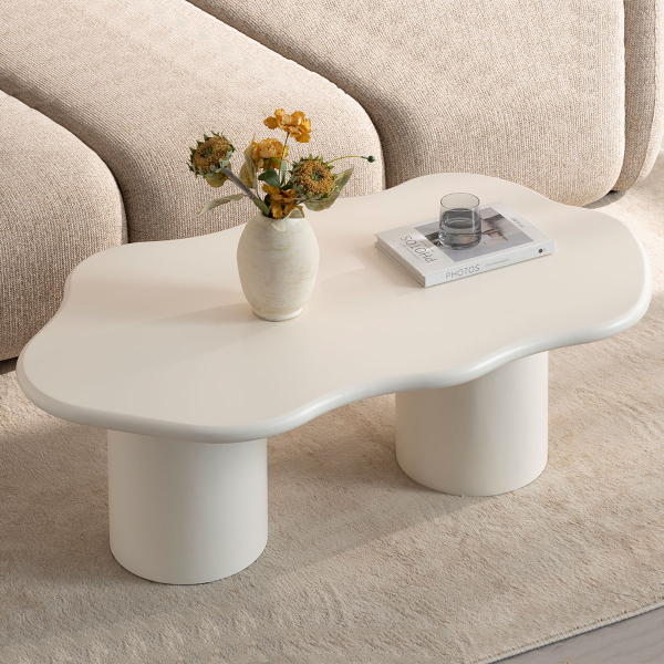 Τραπέζι Σαλονιού (120x70x45) Spitishop Nubia Cream