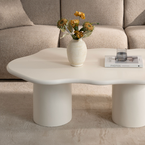 Τραπέζι Σαλονιού (120x70x45) Spitishop Nubia Cream