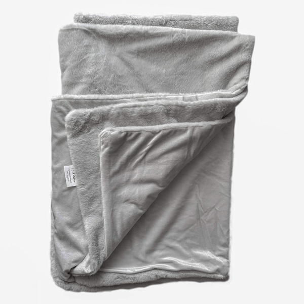 Ριχτάρι Καναπέ Διθέσιου Γούνινο (160x240) Pol Rugs & Mats Rabbit Silver