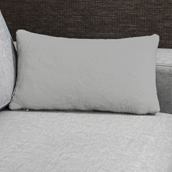 Διακοσμητικό Μαξιλάρι Γούνινο (30x50) Pol Rugs & Mats Rabbit Silver