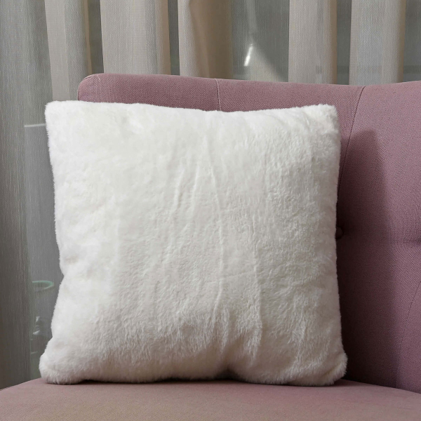 Διακοσμητικό Μαξιλάρι Γούνινο (45x45) Pol Rugs & Mats Rabbit Cream