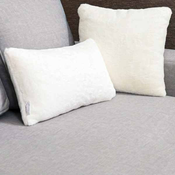 Διακοσμητικό Μαξιλάρι Γούνινο (45x45) Pol Rugs & Mats Rabbit Cream