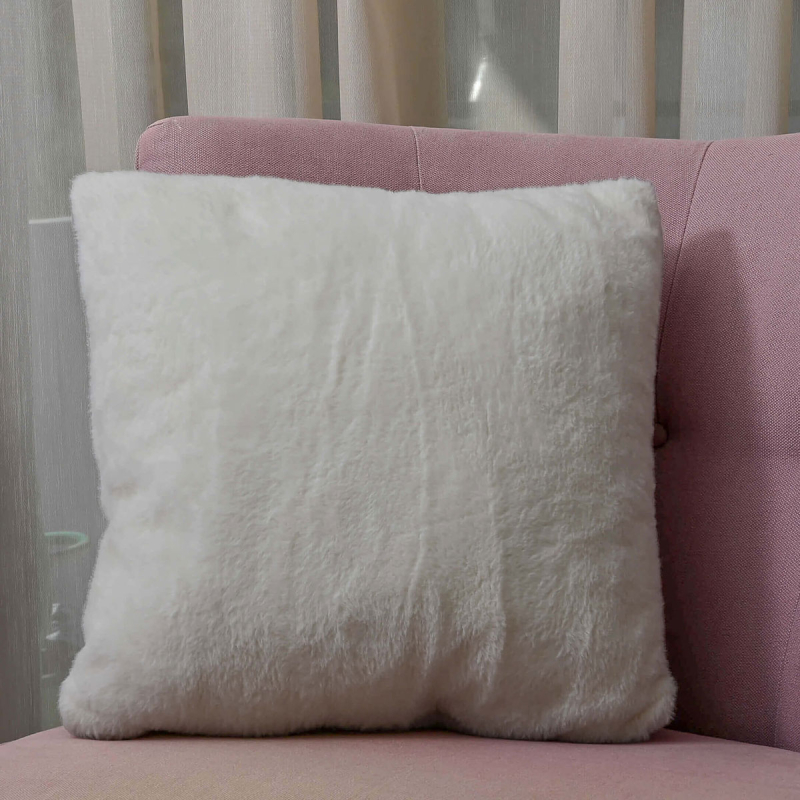 Διακοσμητικό Μαξιλάρι Γούνινο (45x45) Pol Rugs & Mats Rabbit Ivory