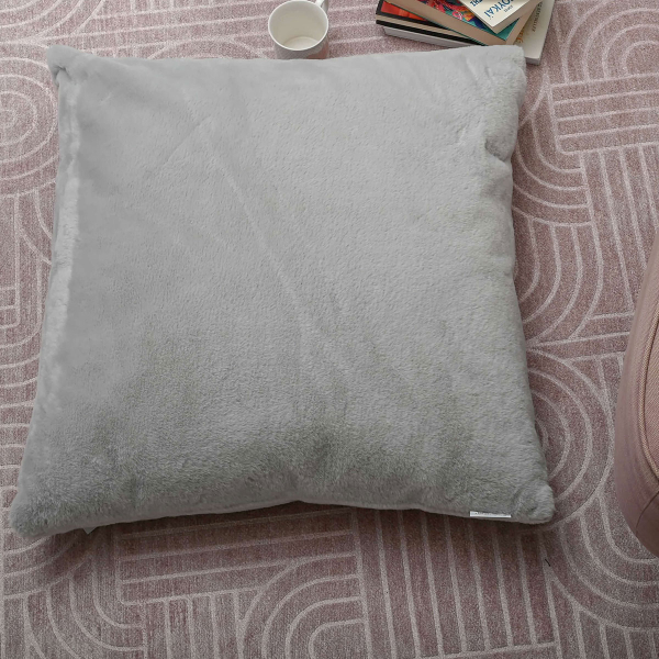 Διακοσμητικό Μαξιλάρι Γούνινο (45x45) Pol Rugs & Mats Rabbit Silver