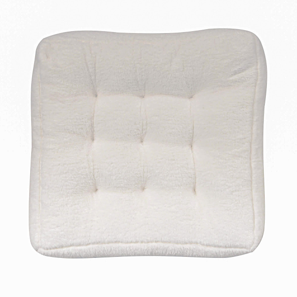 Γούνινη Μαξιλάρα Δαπέδου (50x50x12) Pol Rugs & Mats Rabbit Cream